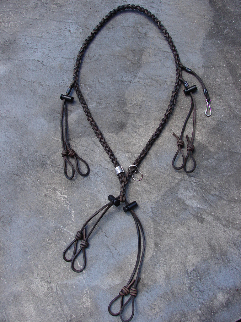 Waxed Leather Lanyard for 1 call and a whistle – Custom Call Lanyards